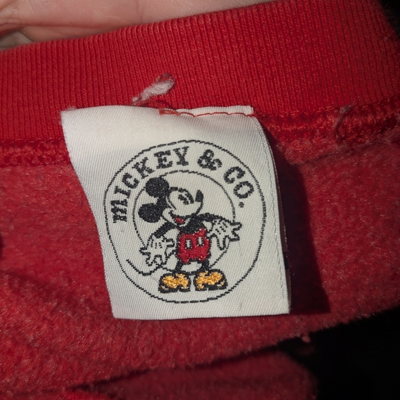 Disney VINTAGE MICKEY MOUSE SKI Y2K UGLY SWEATER CHRISTMAS Red Crewneck Sweater - Picture 8 of 8